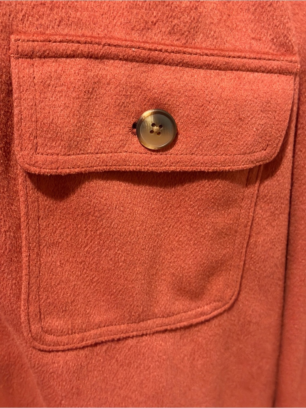 Old Navy Rust Shacket XL Button Front Shirt Jacket Oversized Soft - Picture 8 of 8